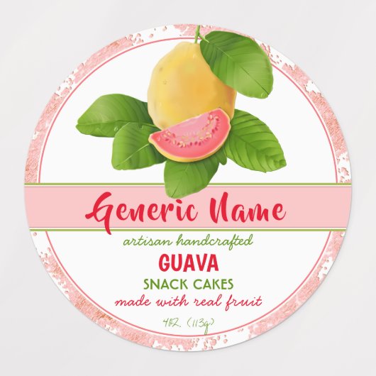 Guava Fruit Etiketten (Design 1)