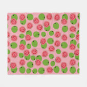 Guava Fruit Pattern Fleecedecke (Vorderseite (Horizontal))