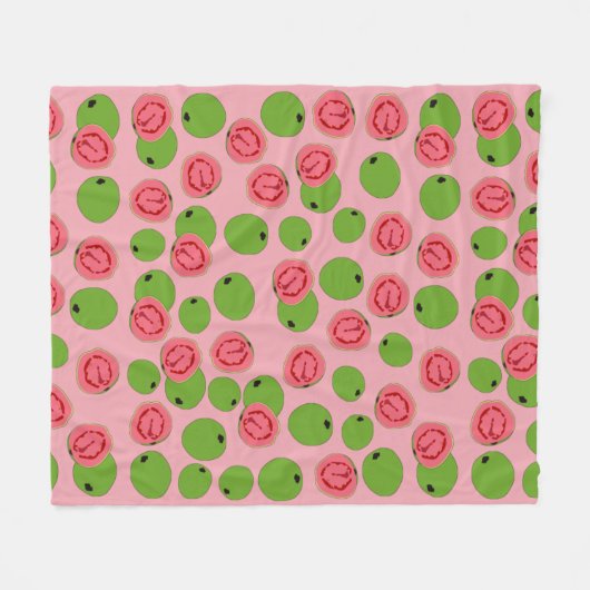 Guava Fruit Pattern Fleecedecke (Vorderseite (Horizontal))