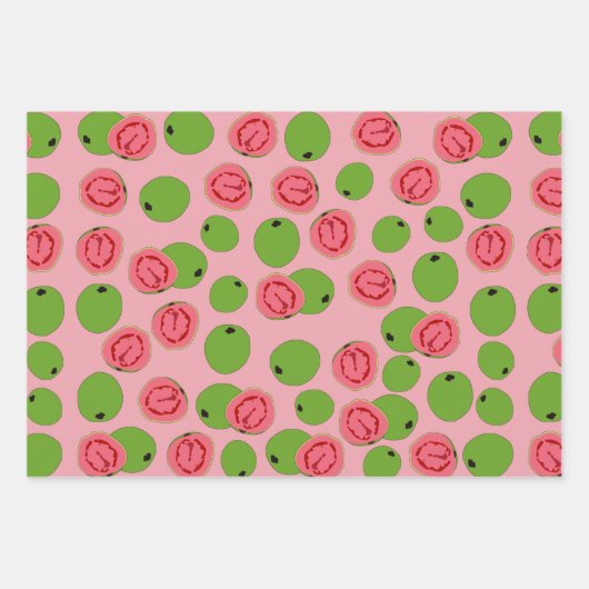 Guava Fruit Pattern Geschenkpapier Set (Vorderseite 2)