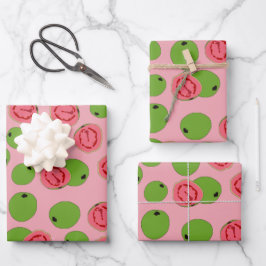 Guava Fruit Pattern Geschenkpapier Set