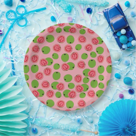 Guava Fruit Pattern Pappteller (Party)