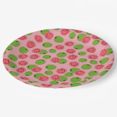 Guava Fruit Pattern Pappteller (Schrägansicht)