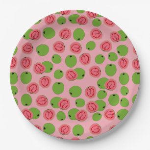 Guava Fruit Pattern Pappteller