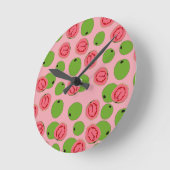 Guava Fruit Pattern Runde Wanduhr (Winkel)