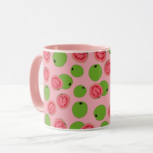 Guava Fruit Pattern Tasse (Vorderseite Links)