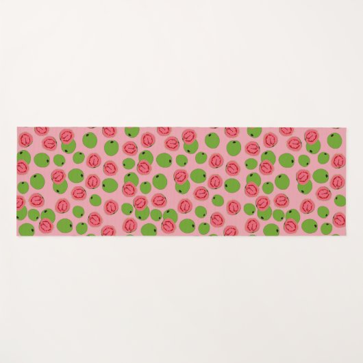 Guava Fruit Pattern Yogamatte (Vorderseite (Horizontal))