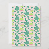 Guava Fruit Pink Green Brautparty Einladung (Rückseite)