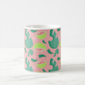 Guava Greenery Pink Green Fruit Pattern Kaffeetasse (Mittel)