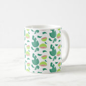 Guava Greenery Pink Green Fruit Pattern Kaffeetasse (VorderseiteRechts)