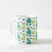 Guava Greenery Pink Green Fruit Pattern Kaffeetasse (Vorderseite Links)