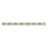 Guava Greenery Pink Green Fruit Pattern Ripsband (Vorderseite)