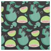 Guava Greenery Pink Green Fruit Pattern Stoff (Muster)