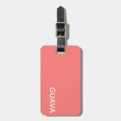 Guava rosa Farbname Gepäckanhänger (Vorderseite vertikal)