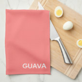 Guava rosa Farbname Geschirrtuch (Viertel Falte)