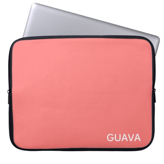 Guava rosa Farbname Laptopschutzhülle (Vorderseite)