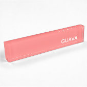 Guava rosa Farbname Namensplakette