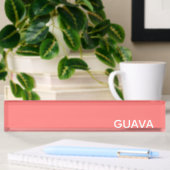 Guava rosa Farbname Namensplakette