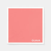 Guava rosa Farbname Serviette (Vorderseite)