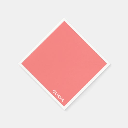 Guava rosa Farbname Serviette (Ecke)