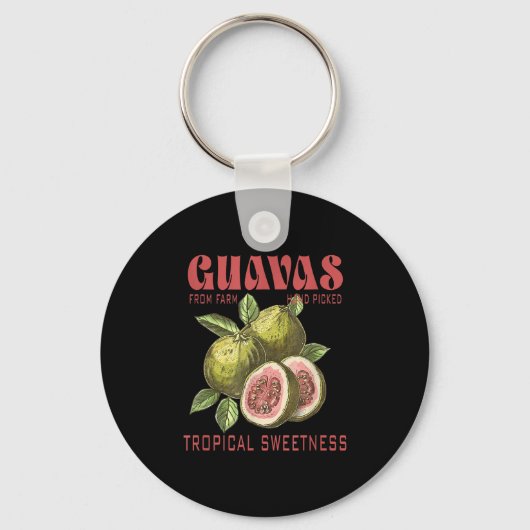Guavas Retro Kommerziell Graphic, vintages Guavas, Schlüsselanhänger (Vorderseite)