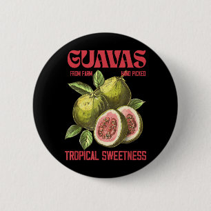 Guavas Retro-Werbegrafik Vintage-Guavas Button