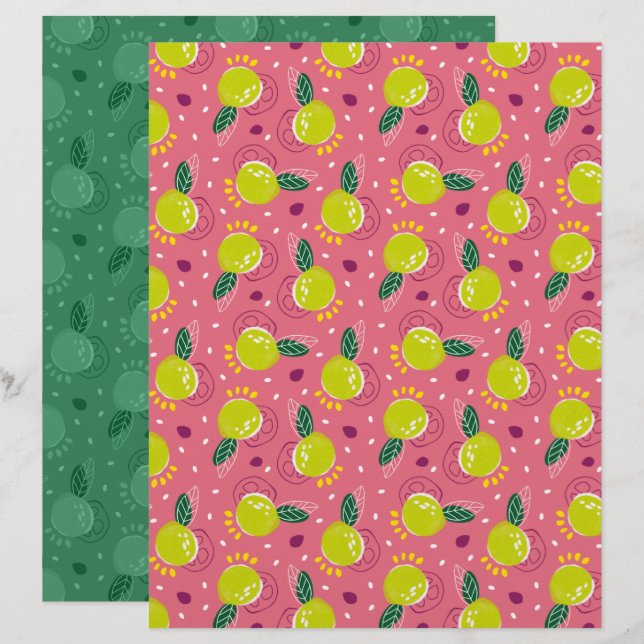Guave Scrapbook Papier (Vorne/Hinten)