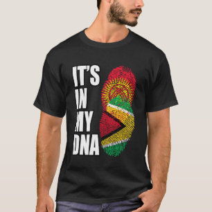 Güayanische und kirgisische DNS-Heritage-Fahne T-Shirt