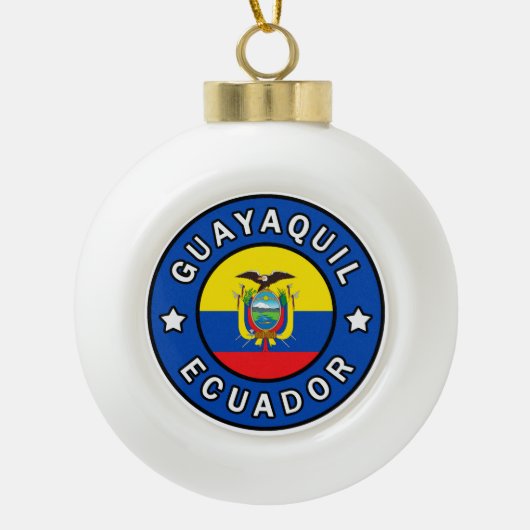 Guayaquil Ecuador Keramik Kugel-Ornament (Vorderseite)