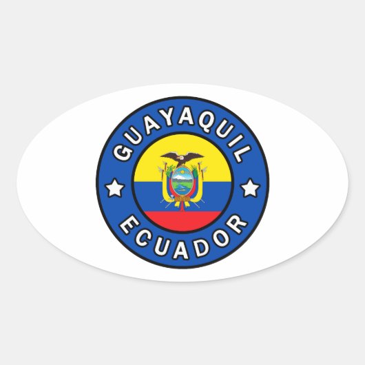 Guayaquil Ecuador Ovaler Aufkleber (Vorderseite)