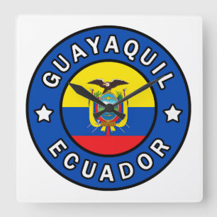 Guayaquil Ecuador Quadratische Wanduhr