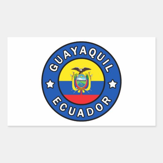 Guayaquil Ecuador Rechteckiger Aufkleber (Vorderseite)