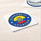Guayaquil Ecuador Rechteckiger Pappuntersetzer (angewinkelt)