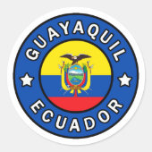 Guayaquil Ecuador Runder Aufkleber (Vorderseite)