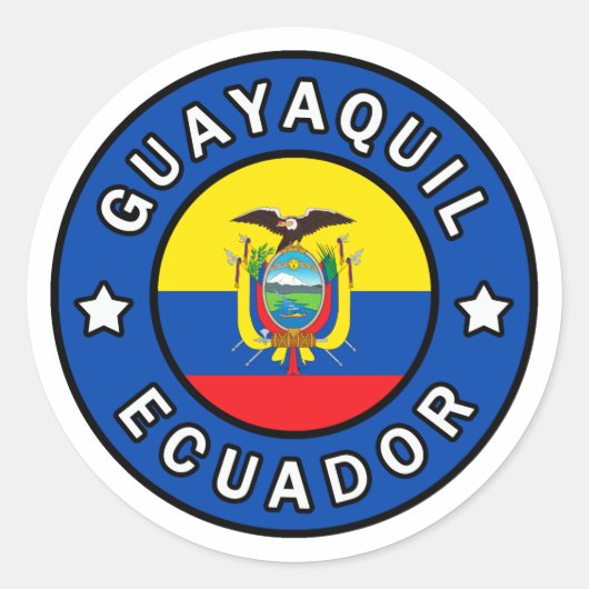 Guayaquil Ecuador Runder Aufkleber (Vorderseite)