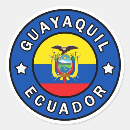 Guayaquil Ecuador Runder Aufkleber (Vorderseite)