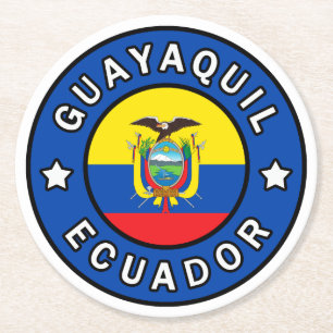 Guayaquil Ecuador Runder Pappuntersetzer