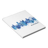 Guayaquil Ecuador Skyline Blue Notizblock (angewinkelt)