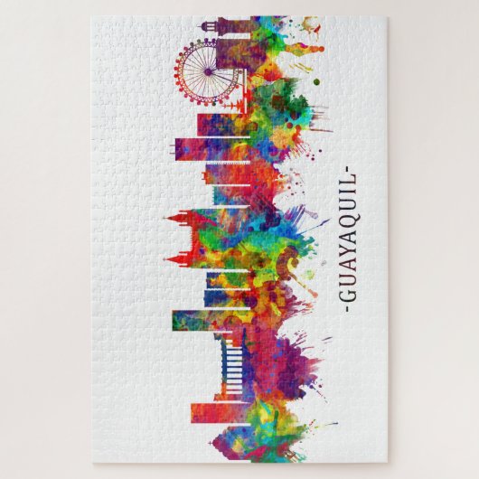 Guayaquil Ecuador Skyline Puzzle (Vertikal)