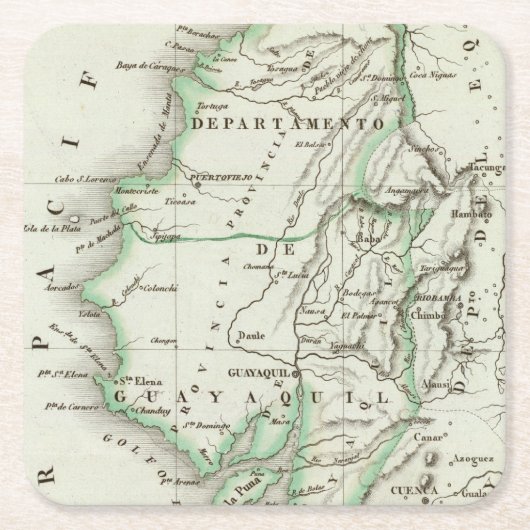 Guayaquil Rechteckiger Pappuntersetzer (Vorderseite)