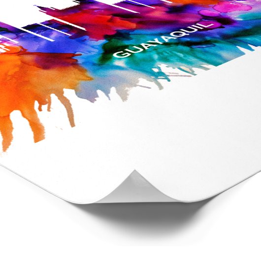 Guayaquil Skyline Poster (Ecke)