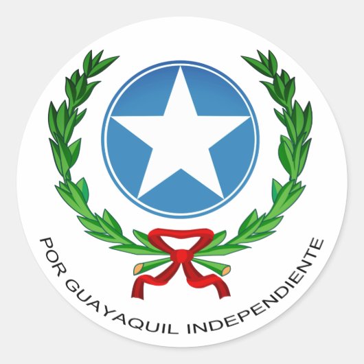 Guayaquil-Wappen Runder Aufkleber (Vorderseite)
