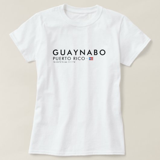 Guaynabo Puerto Rico T-Shirt | Coordinates Tee (Design vorne)