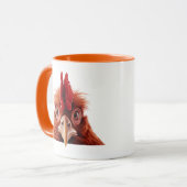 Guckender Hahn Tasse (Vorderseite Links)