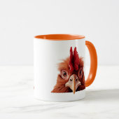 Guckender Hahn Tasse (VorderseiteRechts)
