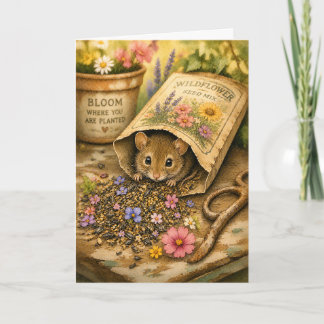 Guckguck-Maus-Samenpaket-Watercolor-Leerkarte Karte
