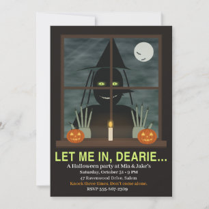 Guckloch Lass Sie Rein Gruselige Halloween-Party Einladung