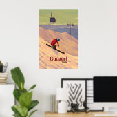 Gudauri Georgien Skigebiet Reiseplakat Poster (Heimbüro)