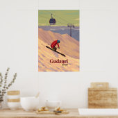 Gudauri Georgien Skigebiet Reiseplakat Poster (Küche)