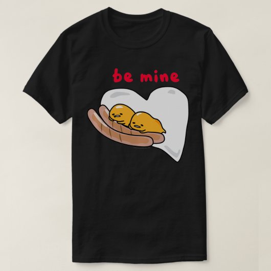 Gudetama Be Mine Sausage & Eggs Valentine's Sweats T-Shirt (Design vorne)
